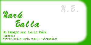 mark balla business card