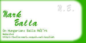 mark balla business card